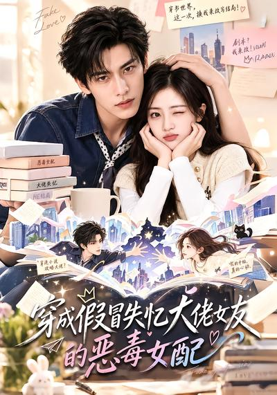 《穿成假冒失忆大佬女友的恶毒女配！》封面